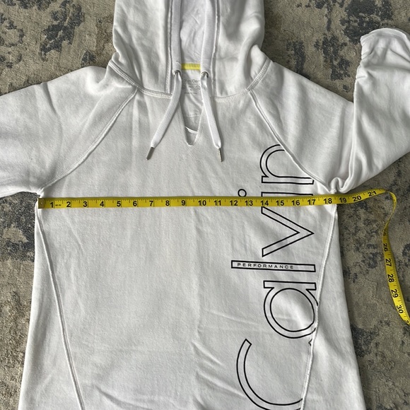 Calvin Klein Performance Women’s White Hoodie Sweatshirt New Size Small - Picture 6 of 9